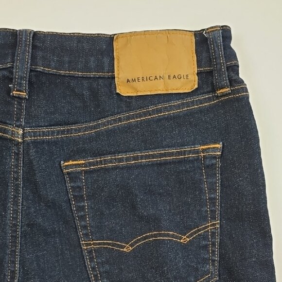 American Eagle Flex Men's Dark Denim Blue Slim Flex Jeans Stretch Size 30 - Picture 9 of 16